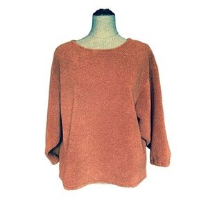 NWT adyp size Large pull over Teddy like sweater L NEW never worn